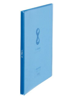 クリアーファイル ヒクタス(透明) スティック・タイプ A4タテ 40ポケット 青