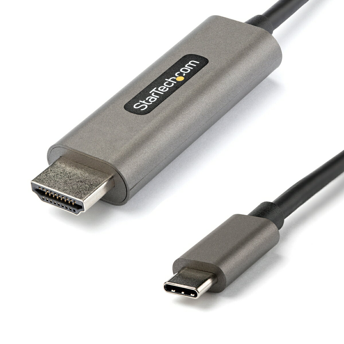 ■コネクタA:USB-C(ビデオ伝送)■コネクタB:HDMI [19ピン]■アクティブ・パッシブアダプタ:アクティブ■AV入力:USB-C■AV出力:HDMI 2.0■対応規格:HDMI 2.0b、DisplayPort 1.4■チップセットID:RTD2172U■動作温度:-20°C 〜 60°C (-4F° 〜 140F°)■保存温度:-20°C 〜 80°C■湿度:0% - 85 % RH(結露しないこと)■オーディオ仕様:HDMI(7.1chオーディオ)■ビデオのバージョン:HDMI 2.0b■対応解像度:HDMI: 3840x2160 (4K) / 60Hz。これよりも低い解像度やリフレッシュレートにも対応しています。■ワイドスクリーンサポート:あり■帯域幅:HBR3■色:スペースグレー■製品幅:22mm 製品長さ:1m■製品高さ:12mm■製品重量:41g■工場出荷時(パッケージ)重量:50.2g■注意:本アダプタを使用するには、USB-CポートがDisplayPort(DPオルタネートモード)に対応している必要があります。 本製品の最大性能を得るには、接続先デバイスと接続元デバイスの両方で該当仕様に対応している必要があります。