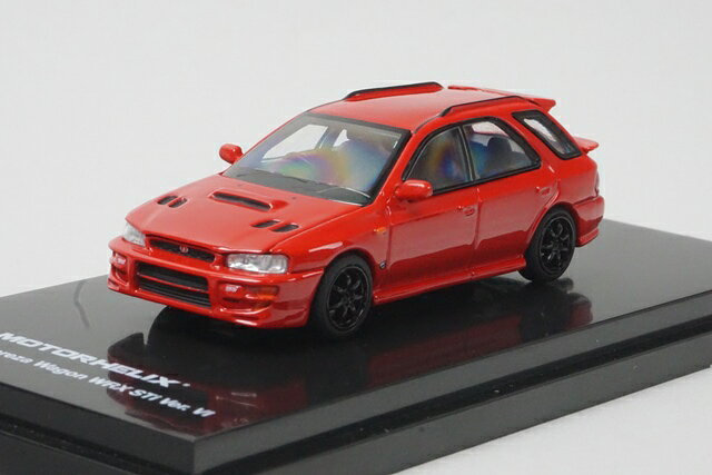 MOTORHELIX 1/64 SUBARU Impreza Wagon WRX STi Ver. VI Customized Cherry Blossom Red 【M67106】 (ミニカー)
