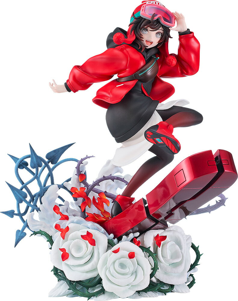 描き下ろしイラストを立体化！

『RWBY 氷雪帝国』より、「ルビー・ローズ」を1/7スケールで立体化。
元気いっぱいの笑顔に躍動的なポーズ、そして劇中の象徴的な要素を凝縮したヴィネット風台座など、見所盛りだくさん。
ぜひお手元でお楽しみください。

※掲載の写真は実際の商品とは多少異なる場合があります。
※商品の塗装は彩色工程が手作業になるため、商品個々に多少の差異があります。予めご了承ください。
※台座は試作品です。実際の商品とは異なる場合がございます。

【付属品】
専用台座付属【対象年齢】：【商品サイズ (cm)】(高さ）：25