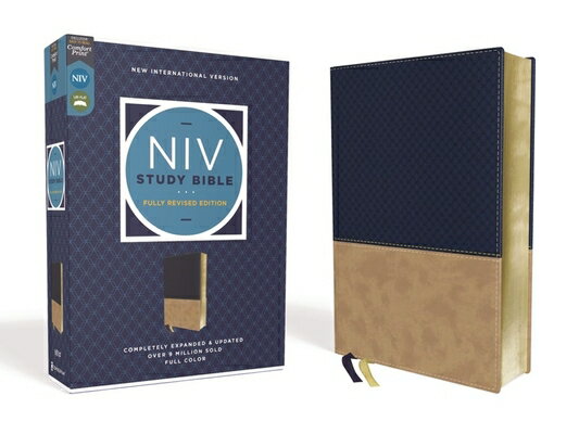 NIV Study Bible, Fully Revised Edition, Leathersoft, Navy/Tan, Red Letter, Comfort Print NIV STUDY BIBLE FULLY REV /E L （NIV Study Bible, Fully Revised Edition） [ Kenneth L. Barker ]