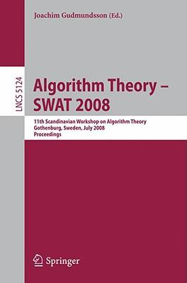 This book constitutes the refereed proceedings of the 11th Scandinavian Workshop on Algorithm Theory, SWAT 2008, held in Gothenborg, Sweden, in July 2008. The 36 revised full papers presented together with 2 invited lectures were carefully reviewed and selected from 111 submissions. Papers were solicited for original research on algorithms and data structures in all areas, including but not limited to: approximation algorithms, computational biology, computational geometry, distributed algorithms, external-memory algorithms, graph algorithms, online algorithms, optimization algorithms, parallel algorithms, randomized algorithms, string algorithms and algorithmic game theory.