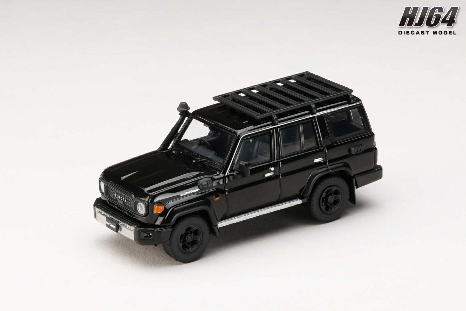 1/64 Toyota LANDCRUISER 70 (GDJ76W) 2023 カスタムバージョン アティチュード・ブラック・マイカ (ミニカー)
