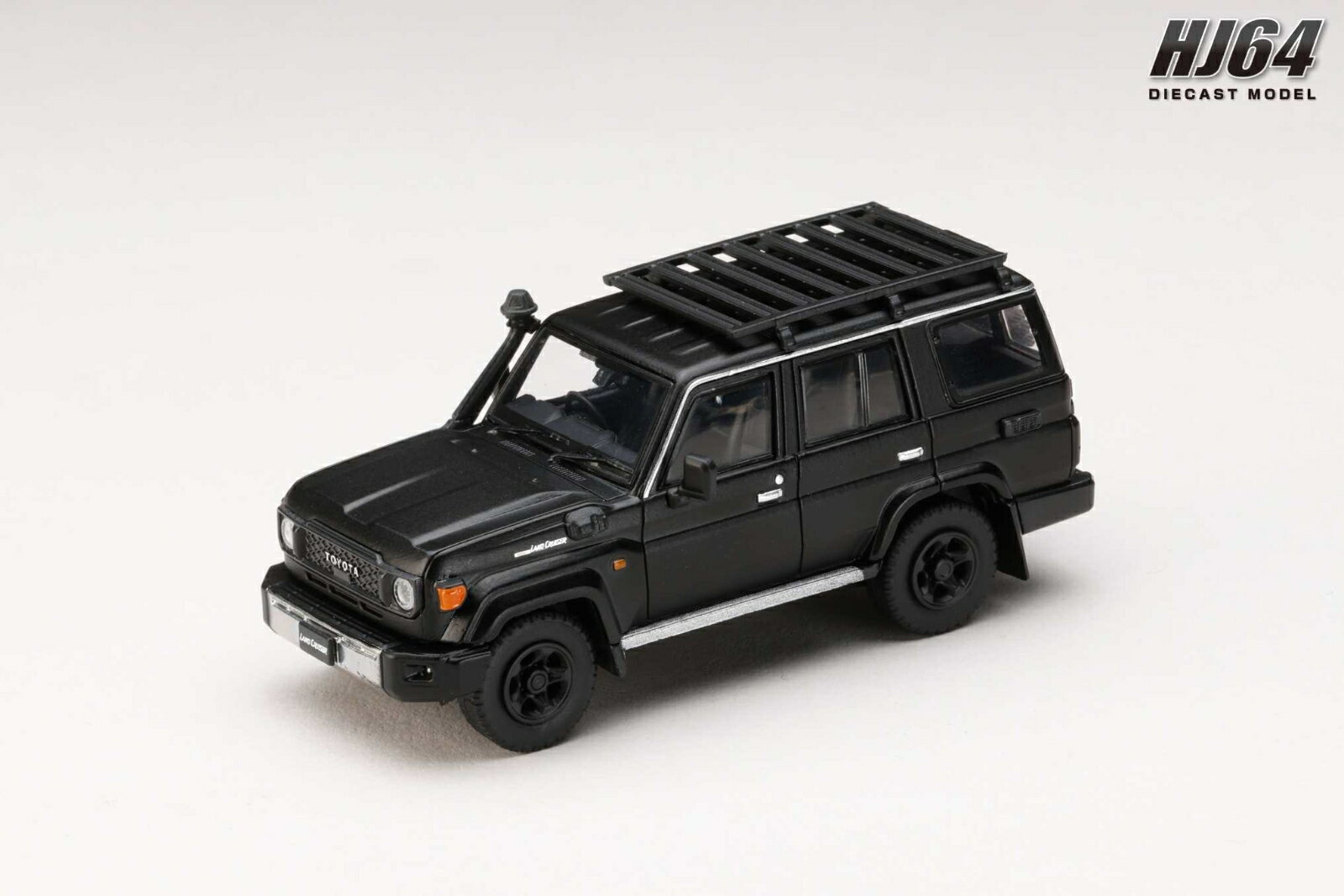 1/64 Toyota LANDCRUISER 70 (GDJ76W) 2023 カスタムバージョン マットブラック (ミニカー)