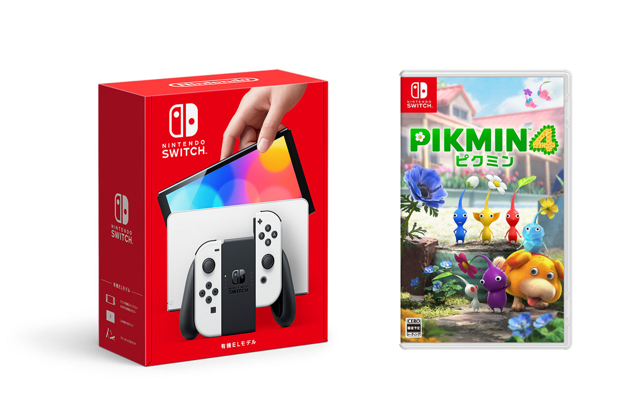 【セット商品】Nintendo Switch（有機ELモデル） Joy-Con(L)/(R) ホワイト＋Pikmin 4