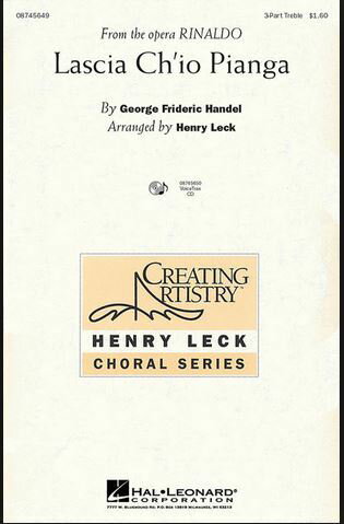 【輸入楽譜】ヘンデル, Georg Friedrich: オペラ「リナルド」より 私を泣かせてください: 三部合唱用模範演奏 & 伴奏CD [ ヘンデル, Georg Friedrich ]