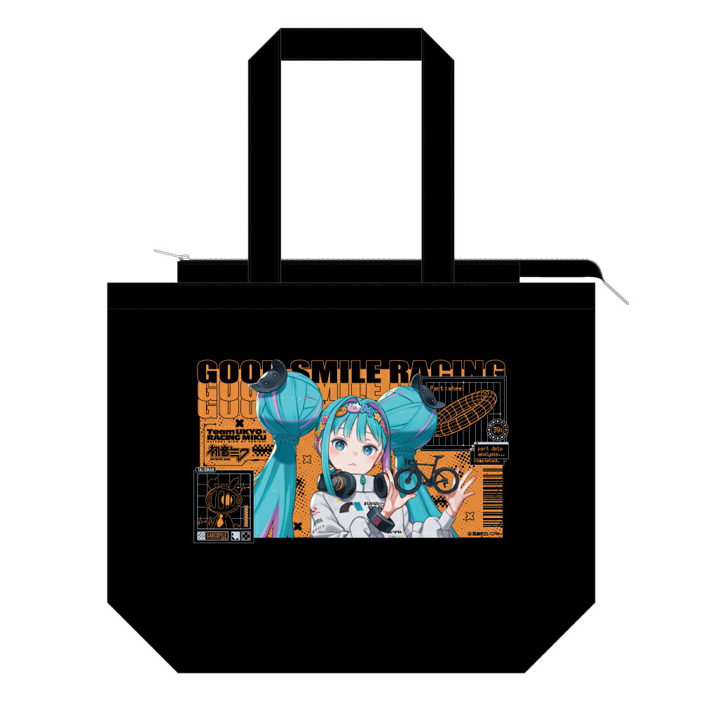 初音ミク GTプロジェクト レーシングミク 2026 TEAM UKYO 応援Ver． ファスナートートバッグ