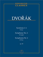 【輸入楽譜】ドヴォルザーク, Antonin: 交響曲 第6番 ニ長調 Op.60/Bartos編: スタディ・スコア