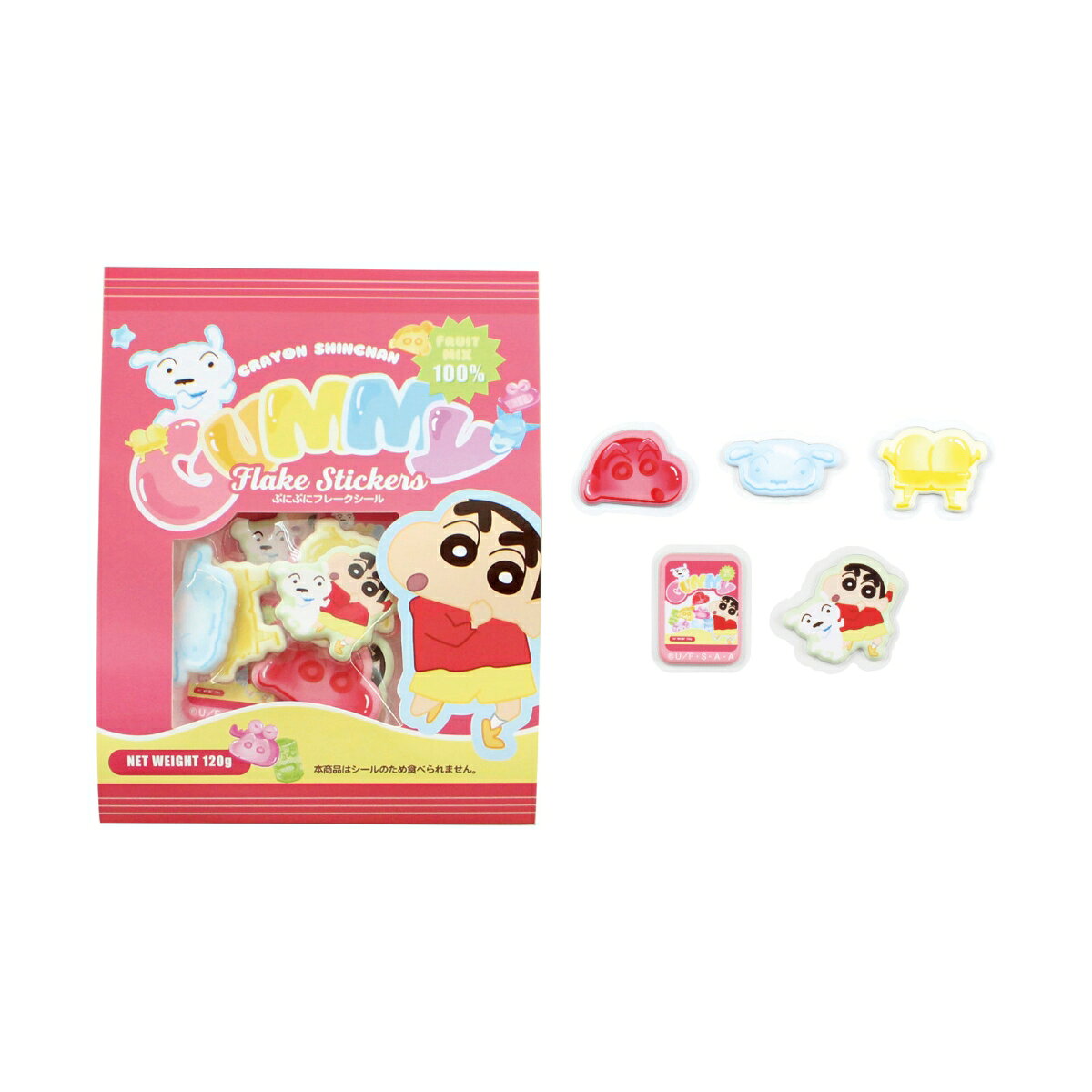 クレヨンしんちゃんぷにぷにフレークシール　しんちゃんお菓子化計画／グミ