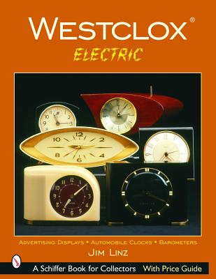Hundreds of Westclox electric clocks, corded and cordless models alike, after-market automobile clocks, and weather instruments between 1931 and 1970 are displayed in over 720 images. Also pictured are over 200 store displays including Art Nouveau, Art Deco, and Mid-Century Modern designs. Among the clocks featured are the "Big Ben Electric," "Hustler Electric," "Silent Knight," "Sphinx," "Oracle," "Moonbeam," and the "Wee Winkie" nursery clock series. Values are provided in the captions.