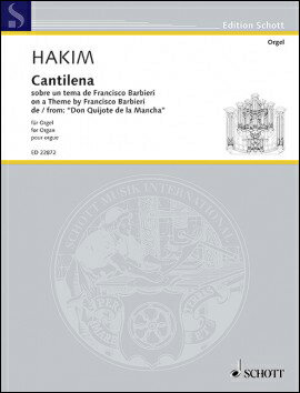 【輸入楽譜】ハキム, Naji Subhy: フランシスコ・バルビエリの「ドン・キホーテ」の主題によるカンティレーナ