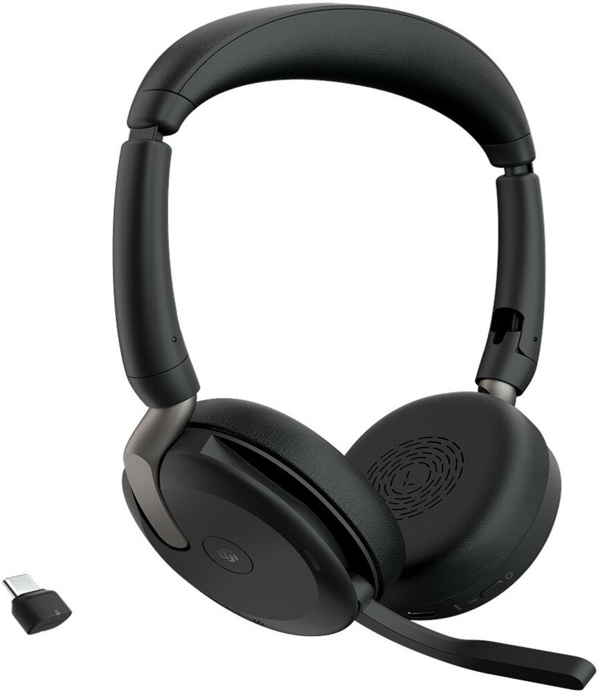 Jabra 無線ヘッドセット 折りたたみ式 USB-C 両耳 MS認定 「Jabra Evolve2 65 Flex Link380c MS Stereo」