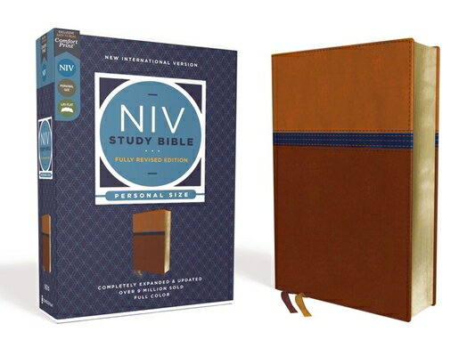NIV Study Bible, Fully Revised Edition, Personal Size, Leathersoft, Brown/Blue, Red Letter, Comfort NIV STUDY BIBLE FULLY REV /E P （NIV Study Bible, Fully Revised Edition） [ Kenneth L. Barker ]
