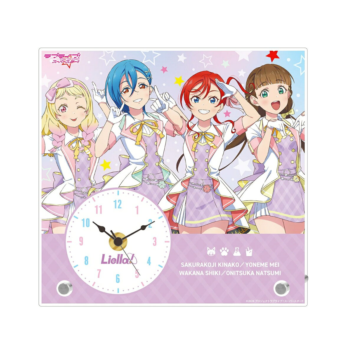 ラブライブ！スーパースター!!描き下ろし 2期生 MIRACLE NEW STORY ver. アクリルスタンド時計