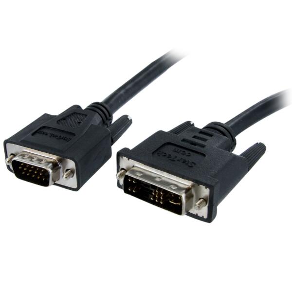 2m DVI - VGA変換ディスプレイモニターケーブル DVI-A(オス) - ミニD-Sub15ピン(オス)
