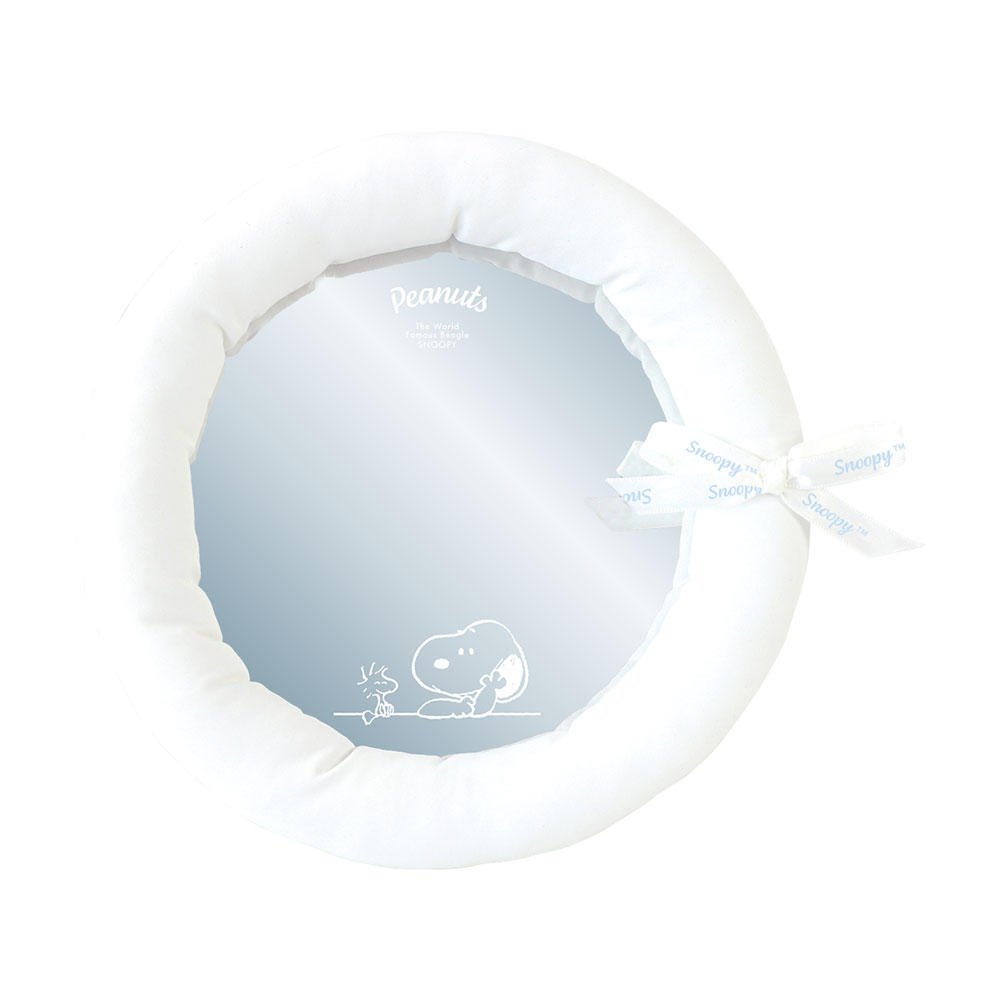 PEANUTS　スヌーピークッションフレームミラー　ホワイト