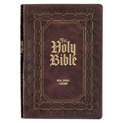 KJV Holy Bible, Super Giant Print Faux Leather Red Letter Edition - Ribbon Marker, King James Ve..