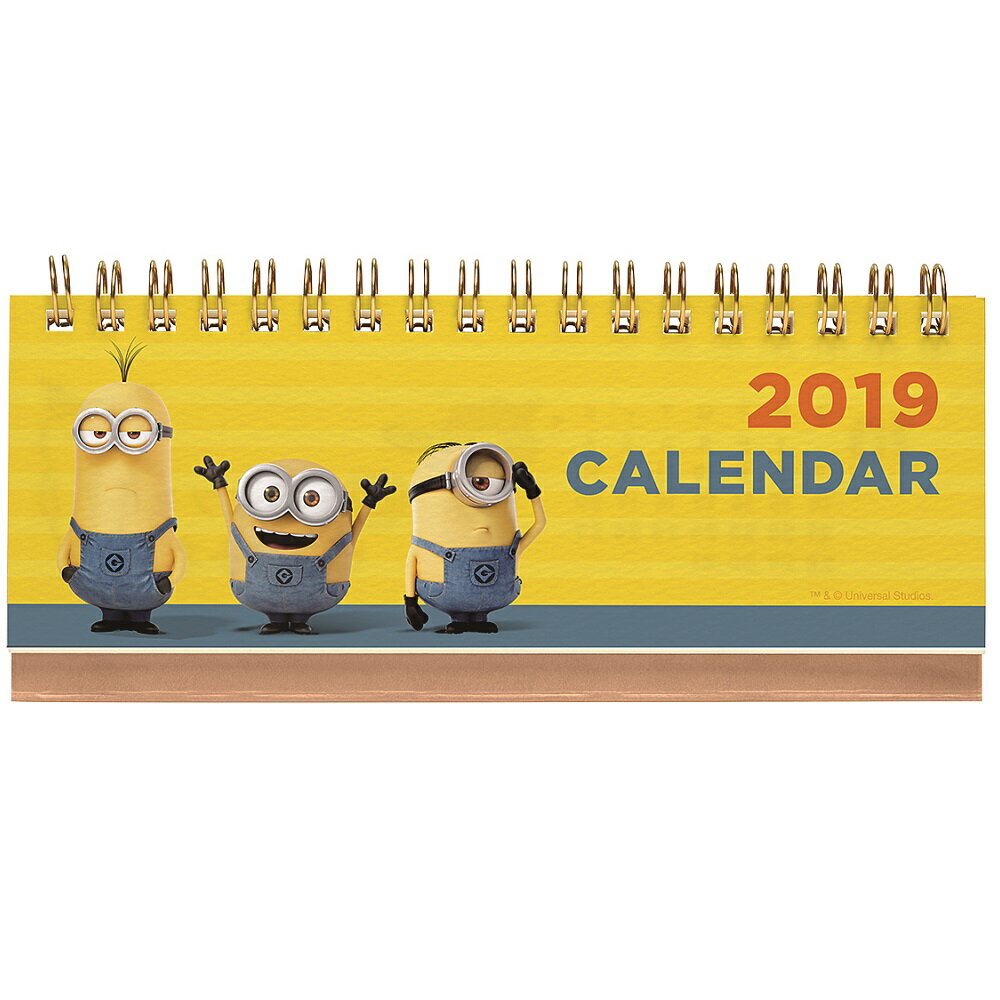 2019年 カレンダー 卓上 ミニオンズ スリムカレンダー