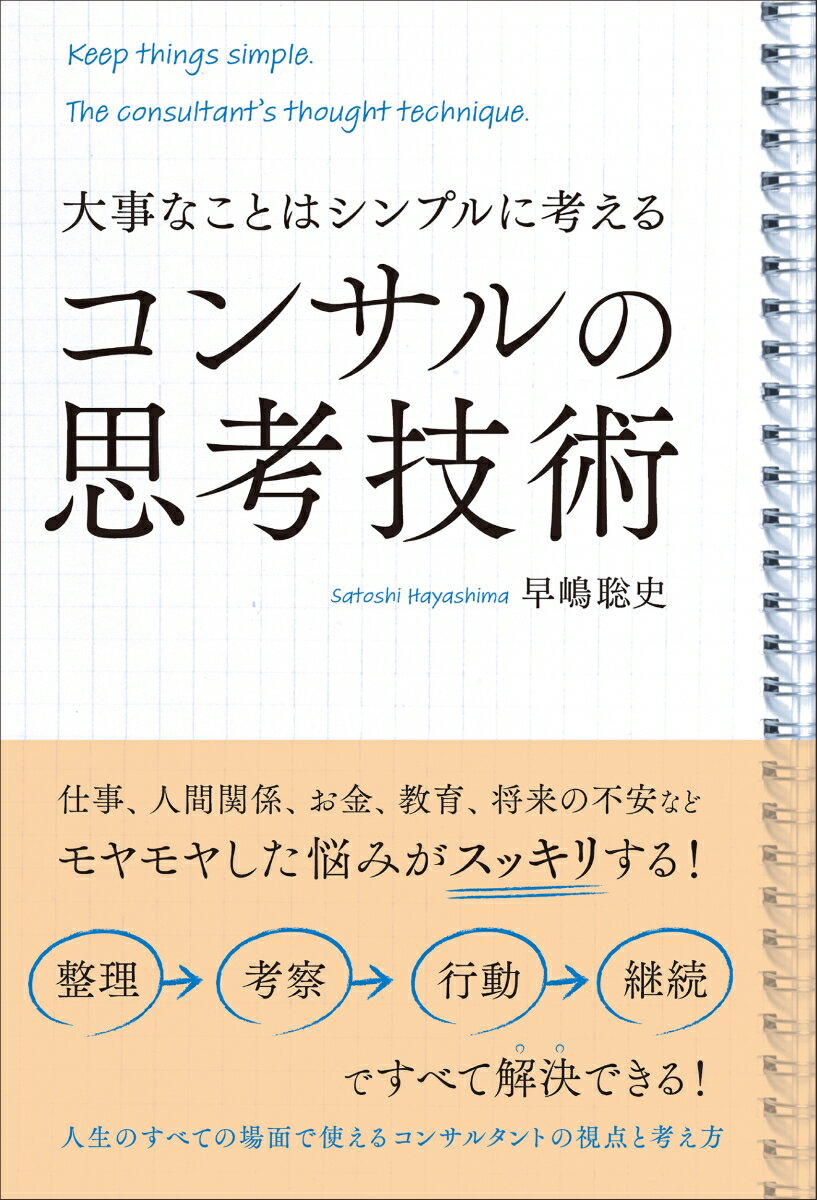 仕事、人間関係、お金、教育、将来の不安などモヤモヤした悩みがスッキリする！整理→考察→行動→継続ですべて解決できる！人生のすべての場面で使えるコンサルタントの視点と考え方。