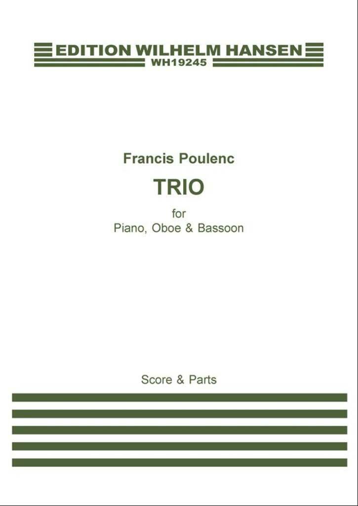 【輸入楽譜】プーランク, Francis: オーボエ、バスーンとピアノのための三重奏曲