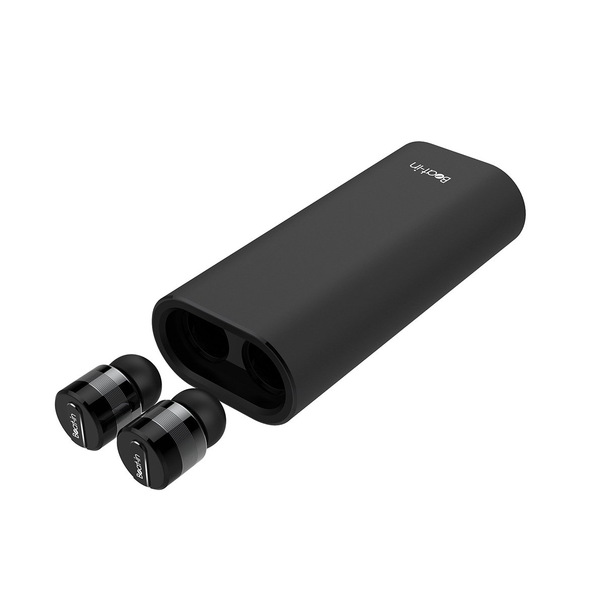 超小型・完全ワイヤレスイヤホン Beat-in Power Bank Black Edition
