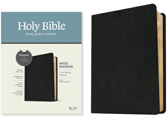 KJV Wide Margin Bible, Filament-Enabled Edition (Genuine Leather, Black, Red Letter) WD MRGN BIBLE FILAMENT ENA [ Tyndale ]