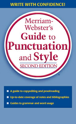 Merriam-Webster's Guide to Punctuation and Style MERM-WEB GT PUNCTUATION & STYL [ Merriam-Webster ]