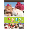 2019年 カレンダー 壁掛け かご猫 カレンダー