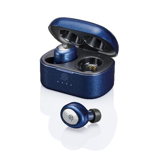M-SOUNDS 完全ワイヤレス両耳カナル型Bluetoothイヤホン MS-TW21 ネイビー