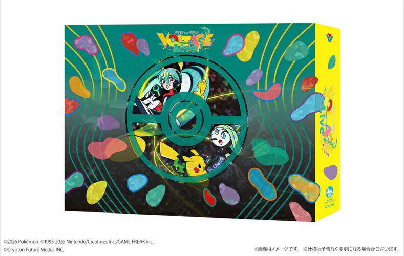 「ポケモン feat. 初音ミク VOLTAGE Live！」
最終公演・2026年3月22日（日）夜公演の全編を収録した
ライブブルーレイが特装盤で2026年8月26日にリリース決定！

『キミと歌いたい！ポケミクのぜんぶ！』

ポケミク、ついにライブへ！
初音ミクたちバーチャルシンガーと、たくさんのポケモンたちが、生き生きと動き回り、すべてのポケミク楽曲を披露！
2026年3月20日（金・祝）〜3月22日（日）にLaLa arena TOKYO-BAYで開催のポケモン×初音ミクの初ライブ「ポケモン feat. 初音ミク VOLTAGE Live！」。
その最終公演・2026年3月22日（日）夜公演の全編を収録した、ライブブルーレイが、特装盤で、リリース決定！

パッケージには、ライブフォト＆イラスト収録ブックに加えて、封入特典として、ライブステージビジュアルのアクリルスタンド、ポストカードセットがついた、豪華パッケージ仕様！

■メインビジュアル　Art by 竹　
■ライブ本編は5.1chサラウンド対応　
■Blu-ray本編ディスクは日本語歌詞字幕付

【特装盤内容】
1.ライブフォト＆イラスト収録ブック
2.ライブステージビジュアル アクリルスタンド(初音ミク＆メロエッタ)
3.ポストカードセット
4.豪華スペシャルケース仕様

※収録内容は変更となる場合がございます。

&copy;2026 Pok?mon. &copy;1995-2026 Nintendo/Creatures Inc./GAME FREAK inc. &copy;Crypton Future Media, INC.