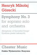 【輸入楽譜】グレツキ, Henryk Mikolaj: 交響曲 第3番 Op.39 「悲歌」: スタディ・スコア