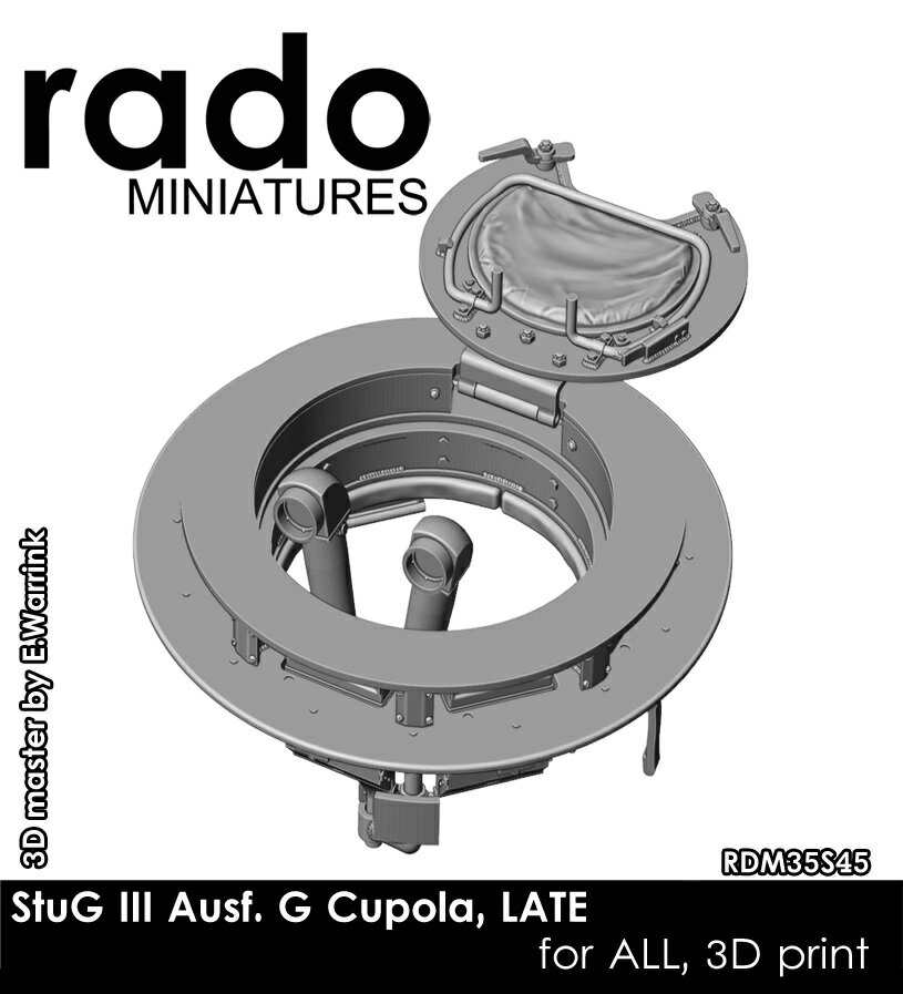 Rado Miniatures 1/35 WWII ドイツ III/IV号突撃砲/IV号観測戦車J型 後期型キューポラ カニ眼鏡付(汎用) 【RDM35S45】 (プラモデル)