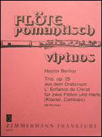 【輸入楽譜】ベルリオーズ, Hector: 2本のフルートとハープのための三重奏曲 Op.25