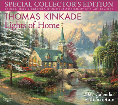 Thomas Kinkade Collector's Scripture Edition 2027 Deluxe Wall Calendar + Print: Lights of Home THOMAS KINKADE COLLECTORS SCRI 