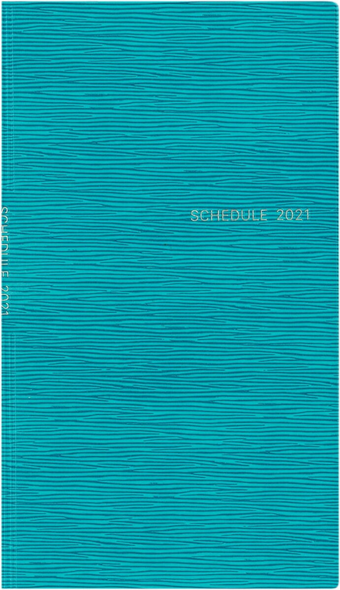 シンプル手帳 ターコイズブルー 2021年1月始まり
