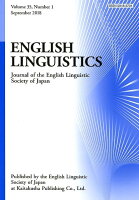 ENGLISH LINGUISTICS（Volume 35，Numbe）