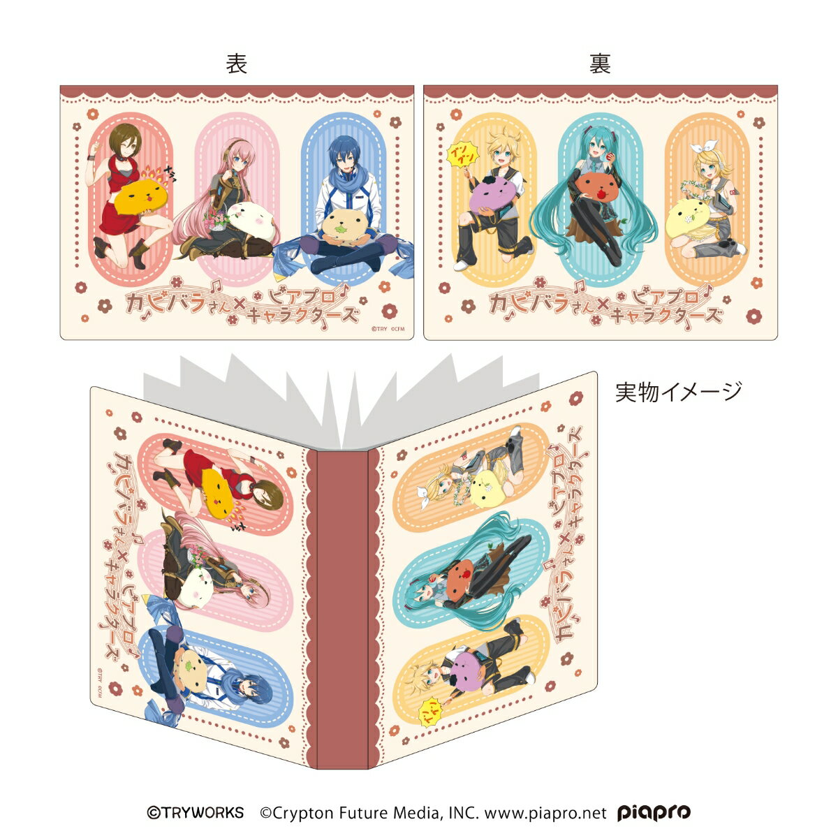 プレミアムポストカードホルダー「カピバラさん×ピアプロキャラクターズ」01/集合デザイン(描き起こしイラスト)【グッズ】