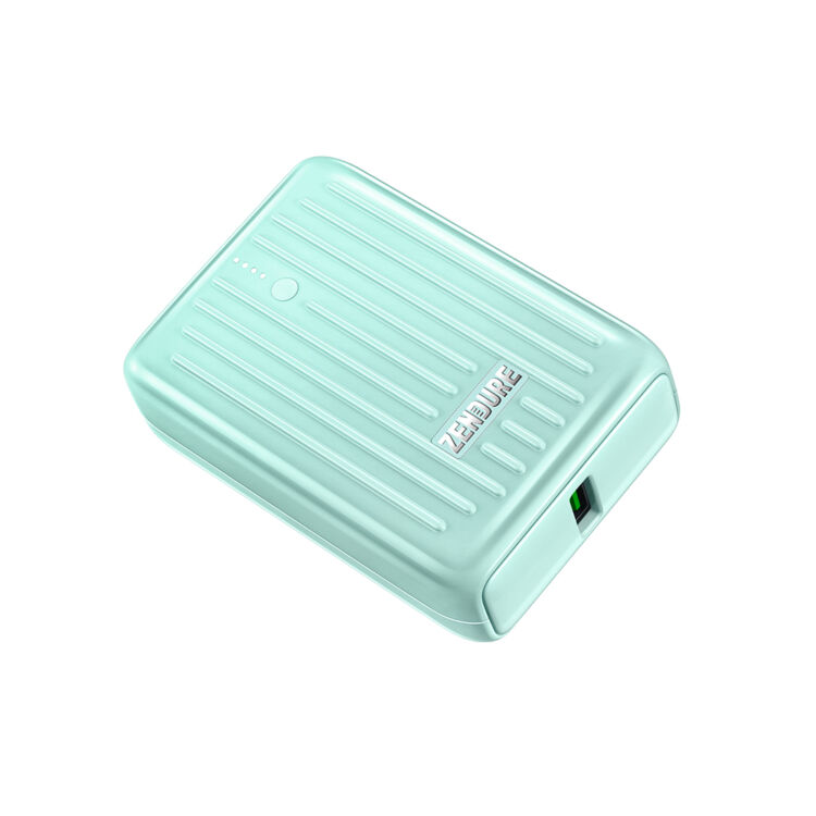 ＜モバイルバッテリー／ZENDURE＞Super Mini ミント 10000mAh USB-PD高速充電／2ポート同時充電 iPhone／iPad／Android最適 薄型パッケージ