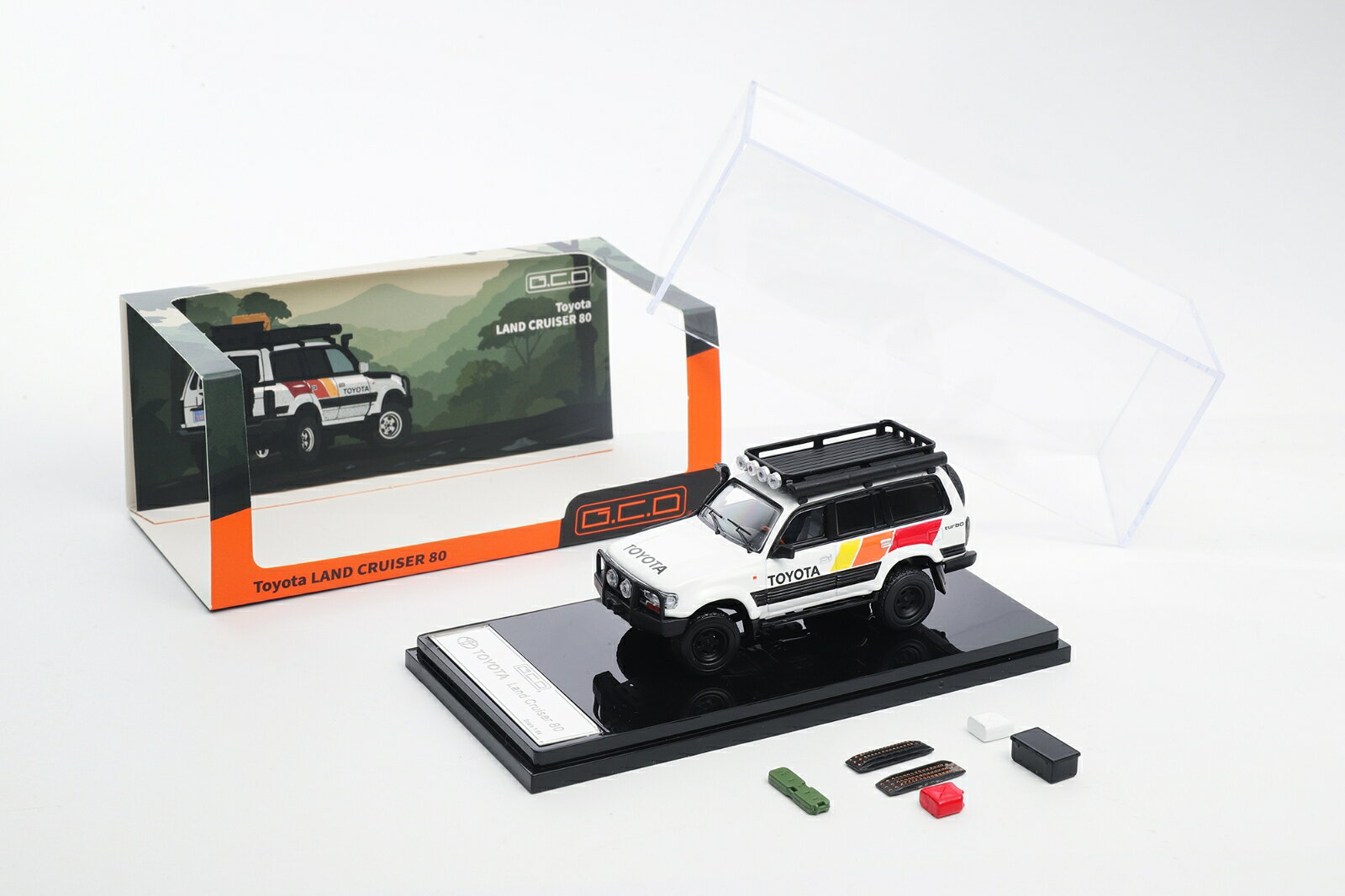 「ゲインコーププロダクツ」から、"Toyota Land Cruiser LC80 - Retrofit version" のご紹介です。
★「ゲインコーププロダクツ」では世界の自動車、トラックなどを続々シリーズ化予定です！
逐次ご案内致します。

■素材：ダイキャスト/ABS/その他

※本製品は塗装済み完成品です。
※画像は試作品、イメージ画像です。仕様は予告なく変更になる場合がございます。
※メーカー都合により大幅な発売延期や発売中止が発生する場合がございます。予めご了承ください。

・ホビー系商品についての諸注意
メーカー都合により発売の大幅な延期が発生する可能性がございます。
予約商品についてはメーカーから順次入荷次第の発送となります。メーカー公表の発売日とは異なる場合がございますのでご了承ください。【対象年齢】：