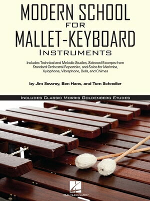 Modern School for Mallet-Keyboard Instruments contains materials for the development of technique, performance skill, reading ability and musicianship on marimba, xylophone, vibraphone, bells, and chimes. Compiled by experienced teachers and performers Jim Sewrey, Ben Hans and Tom Schneller, this book includes scalular materials, technical studies, selected excerpts from standard orchestral repertoire, etudes by the legendary Morris Goldenberg, melodic studies, and solos appropriate for recitals, juries, and auditions at the high school, college, and professional levels. This book addresses musical literacy, musicianship, performance, and technique as applied to two-mallet and four-mallet playing.