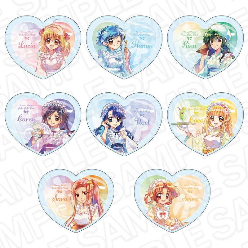 マーメイドメロディー ぴちぴちピッチ ハート型アクリルコースター（ランダム） PALE TONE series 和装メイド ver．