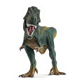 迫力のあるルックスが特徴のティラノサウルスレックスですが、その前脚は爪が2本ずつついているだけで
自分の口にも届かないほど短く、ほとんど役に立ちませんでした。
体高は約7メートル、体長は約13メートルもある巨体だったため狩りは苦手で、
他の動物が食べ残した“おこぼれ”にあずかることが多かったようです。
口の中には15センチを超えるサイズの歯が50本以上。
噛むのではなく、肉を引きちぎって大きな塊のまま飲み込んでいました。
また、 目は前向きについているため両目での立体視が可能で、
エサとなる動物との距離感を正確に把握することができました。

シュライヒ&reg;フィギュアは細部までリアルさを追求して作られています。
リアルなシュライヒフィギュアで楽しく遊ぶことで、お子様の想像力や発想力を育みます。
恐竜は4才ー12才のお子様に最適なシリーズです。
小さな部品の誤飲・窒息等にお気をつけ下さい。 窒息する危険があります。