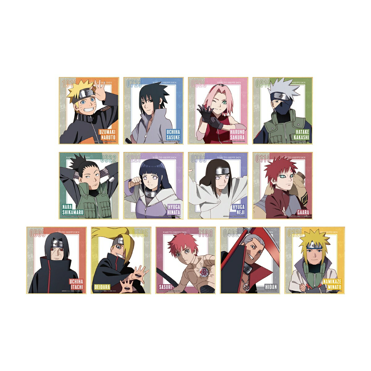 NARUTO-ナルトー 疾風伝トレーディングミニ色紙(BOX＝13個)