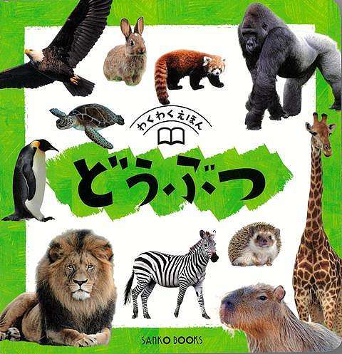 名前を覚えたり、お気に入りの動物を見つけてみよう！はじめて出会うどうぶつ写真絵本！