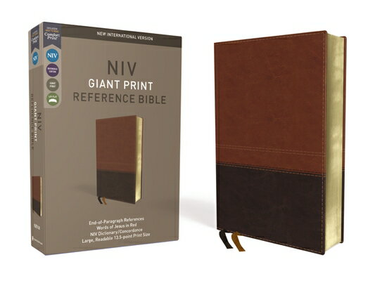 NIV, Reference Bible, Giant Print, Imitation Leather, Brown, Red Letter Edition, Comfort Print NIV REF BIBLE GP IMIT BROWN RL [ Zondervan ]