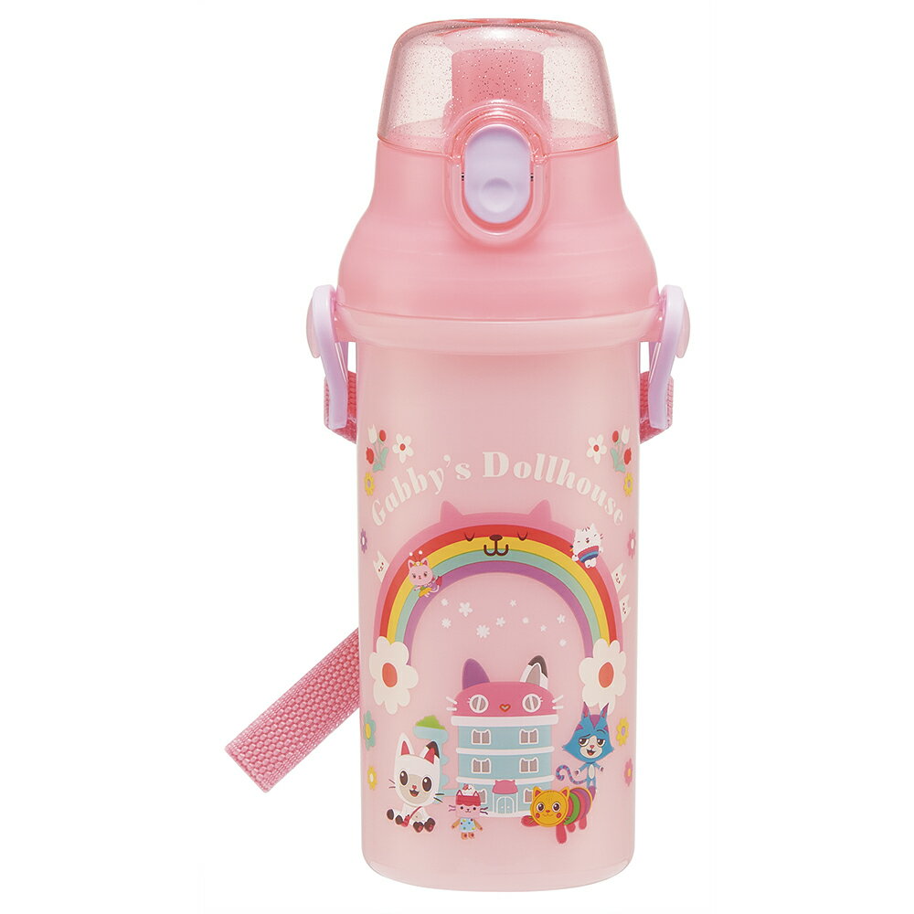 ギャビーのドールハウス 2026　水筒 子供 キャラクター お子様向けプラ直飲みボトル 480ml