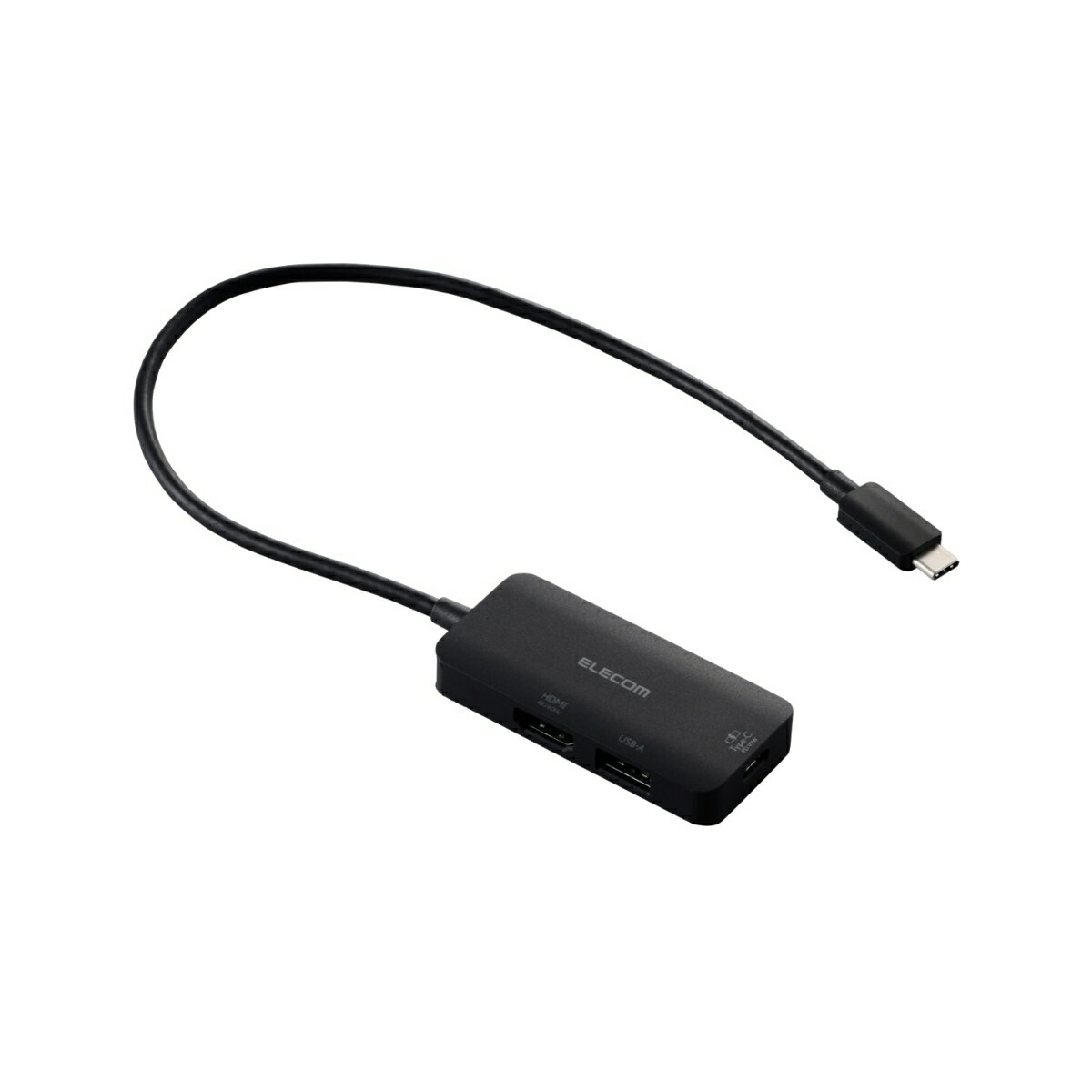 Type-C ドッキングステーション/USB-C×1/USB-A×1/HDMI×1/ブラック
