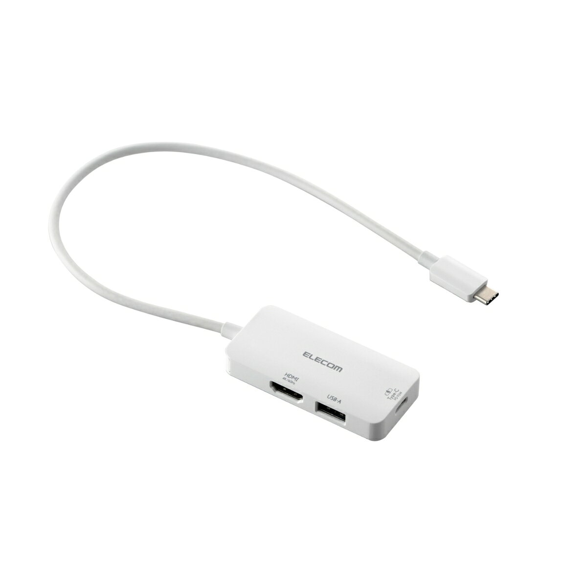 Type-C ドッキングステーション/USB-C×1/USB-A×1/HDMI×1/ホワイト