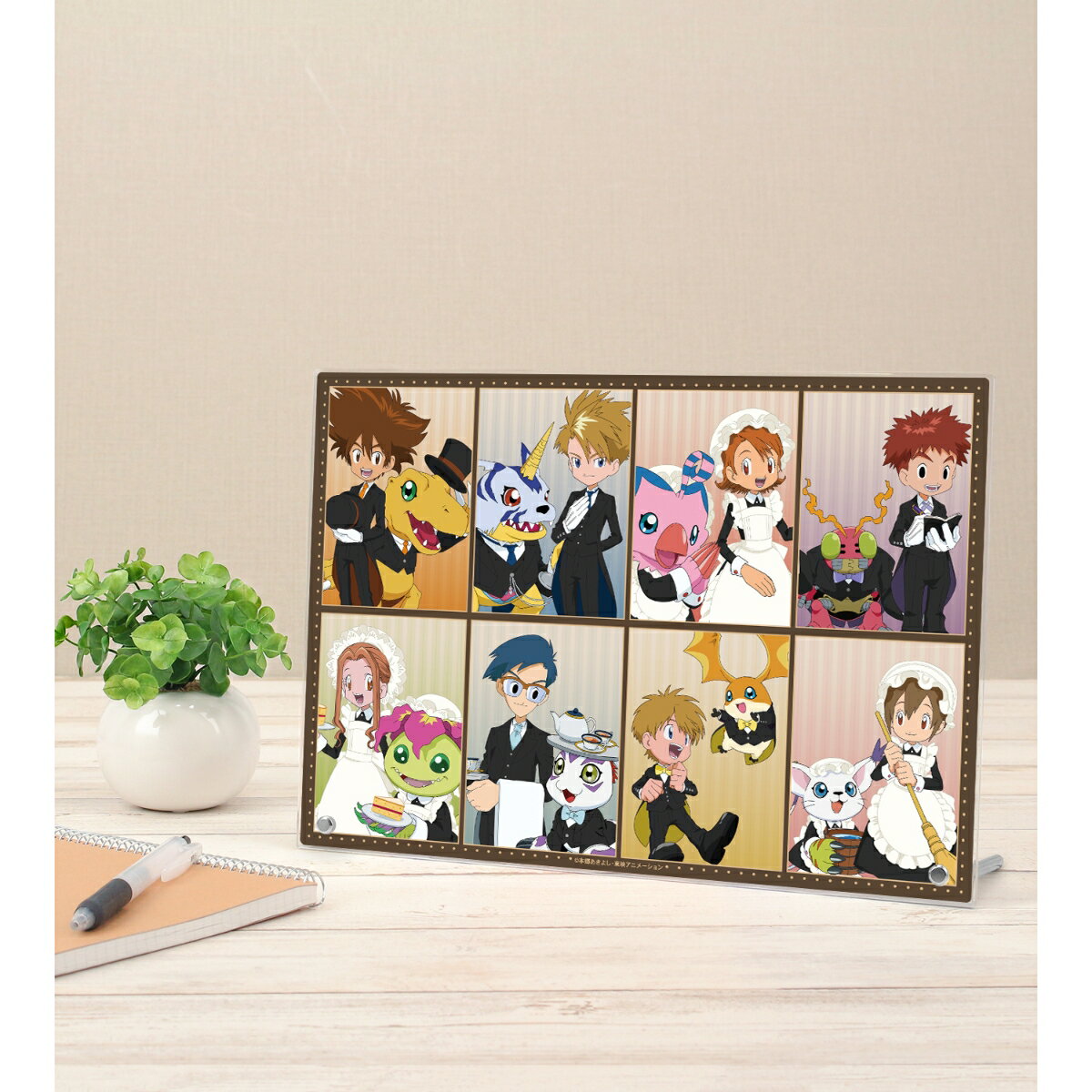 デジモンアドベンチャー描き下ろし 集合 メイド&執事ver. A4アクリルパネル