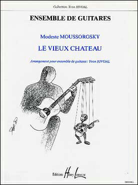 【輸入楽譜】ムソルグスキー, Modest Petrovich: 組曲「展覧会の絵」より 古城/ギター五重奏用編曲/Rivoal編